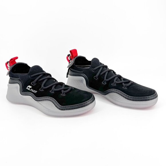 Christian Louboutin Arpoador Black Drawstring Sock Sneakers Size 41 US 11 Women - Picture 1 of 16